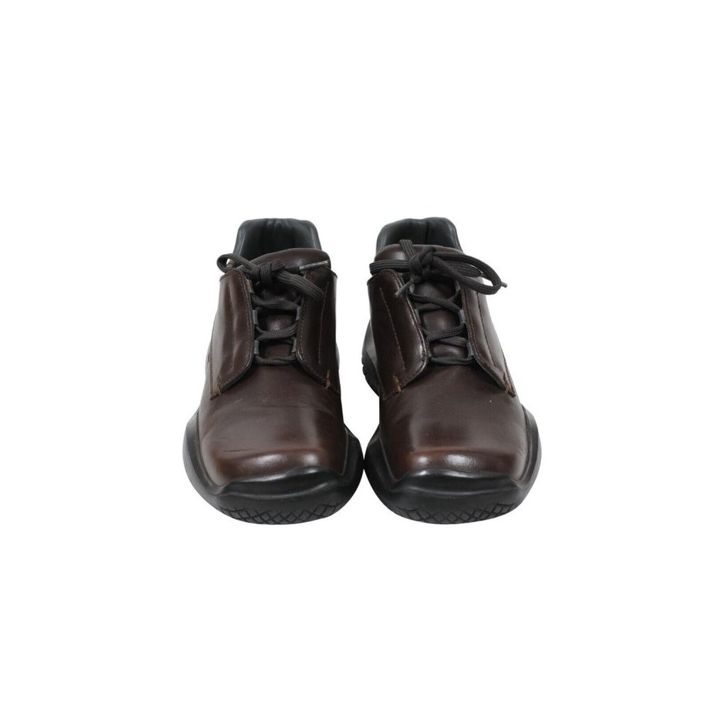 Prada Mens Vintage Chunky Derby US 7 UK 6 Brown Leather AW99 Vibram Square Toe - Picture 2 of 11